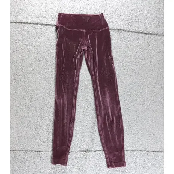 Lululemon Legging 6 Deep Maroon Wunder Under Special Edition Velvet Garnet - Picture 1 of 11